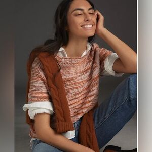 Anthropologie Maeve Ada Sweater Tee Small